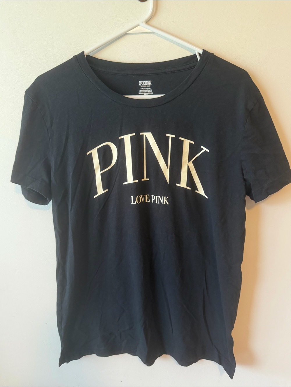 PINK Victoria’s Secret Love Pink T-Shirt Black S